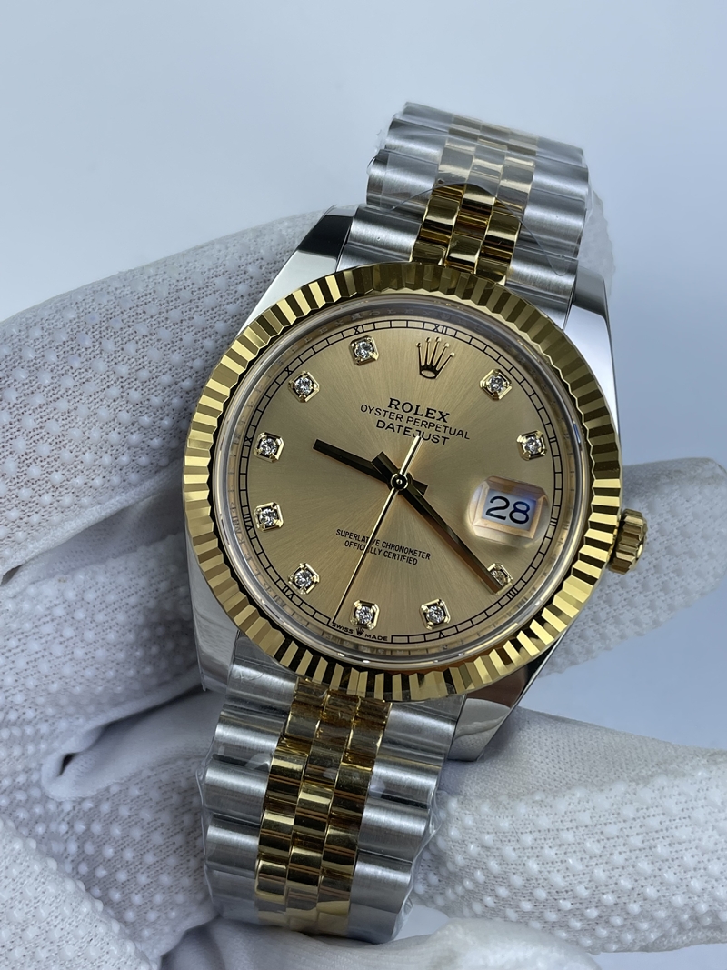 (준비완료/특급배송)NO.3204/롤렉스 데이저스트 41 126334 콤비 옐로우골드 샴페인골드다이얼 텐포인트 QP공장